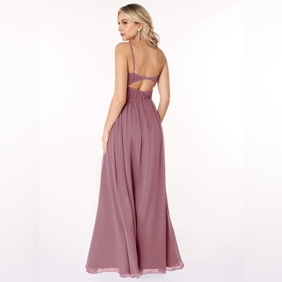 NWT Azazie Yanelie Dusty Rose size 0 - Picture 4 of 12